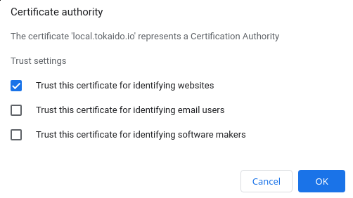 Chrome Certificate Trust